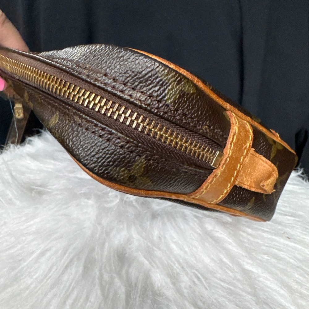 Louis Vuitton Vintage Marly Dragonne GM Clutch Bag Monogram Brown CanvasWristlet - Picture 3 of 16